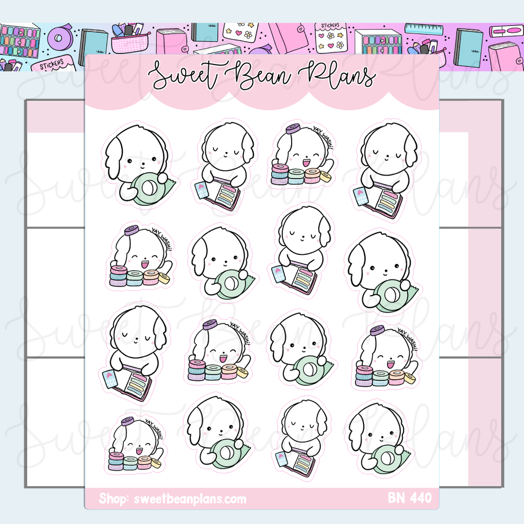 Yay Washi Bean Vinyl Planner Stickers | Bn 440