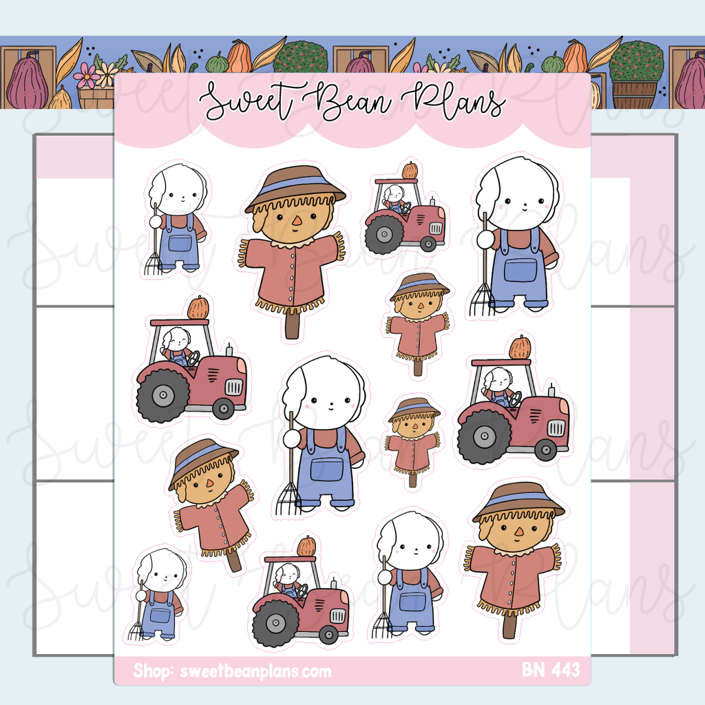 Harvest Bean Vinyl Planner Stickers | Bn 443