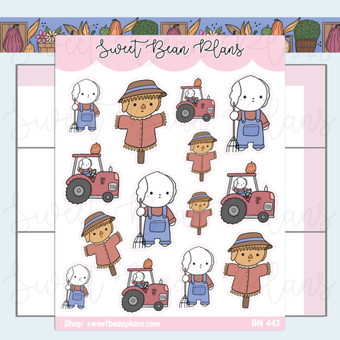 Harvest Bean Vinyl Planner Stickers | Bn 443