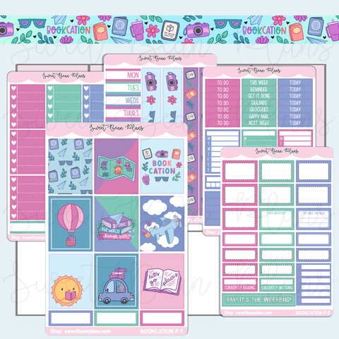 Bookcation Weekly Kit Vinyl Planner Stickers