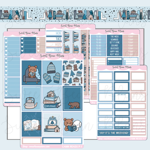 Cabin Reads Weekly Kit Vinyl Planner Stickers