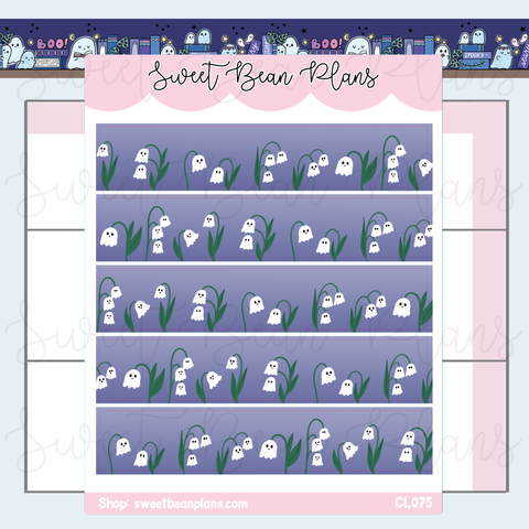 CLEAR Boo-Bell Flowers Washi Strip Planner Stickers | Cl 075