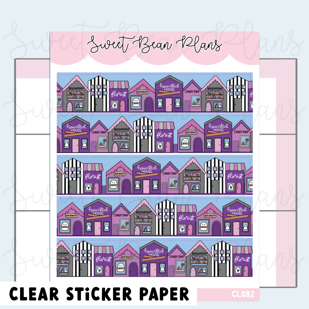 CLEAR Bootown Washi Strip Planner Stickers | Cl 082