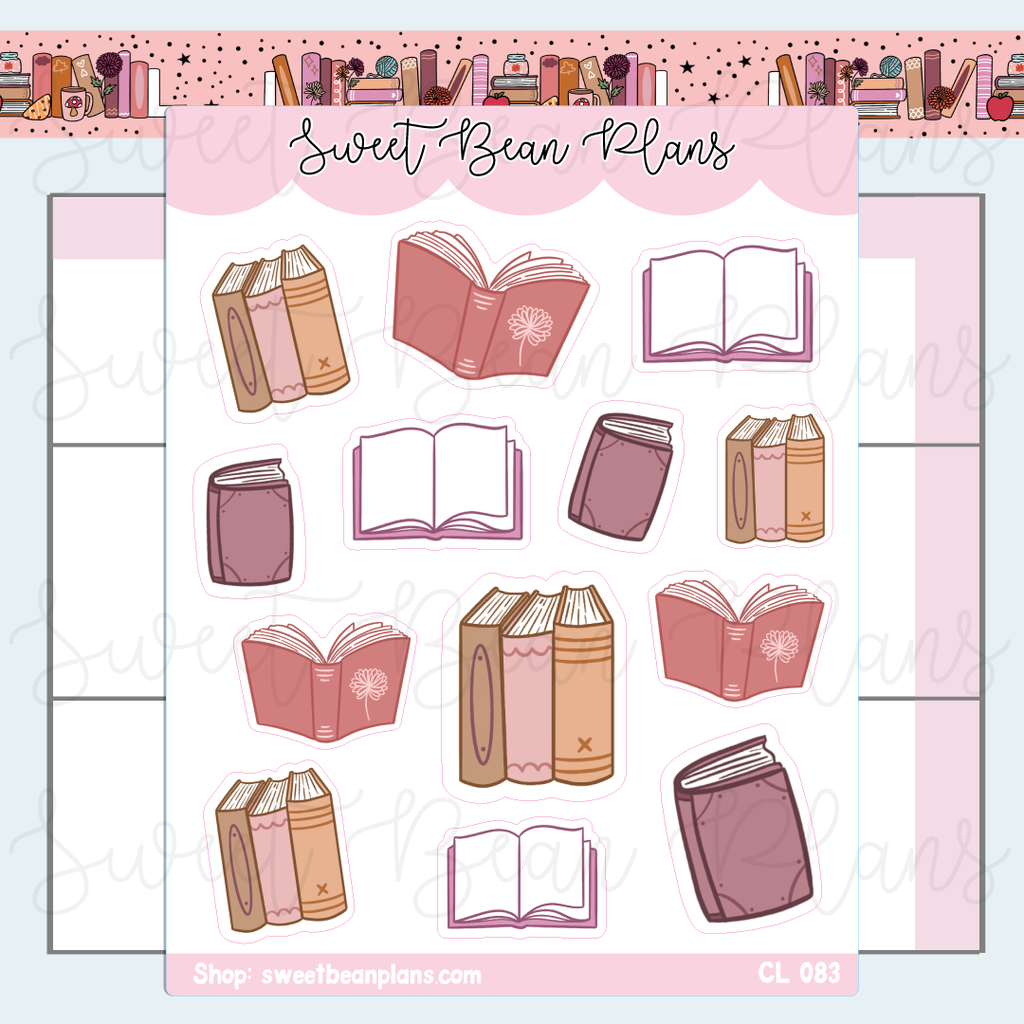CLEAR November Bookish Vinyl Planner Stickers | Cl 083