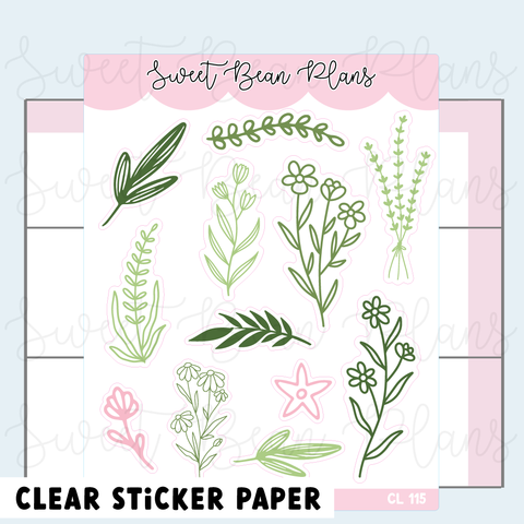 CLEAR March 2026 Floral Planner Stickers | Cl 115