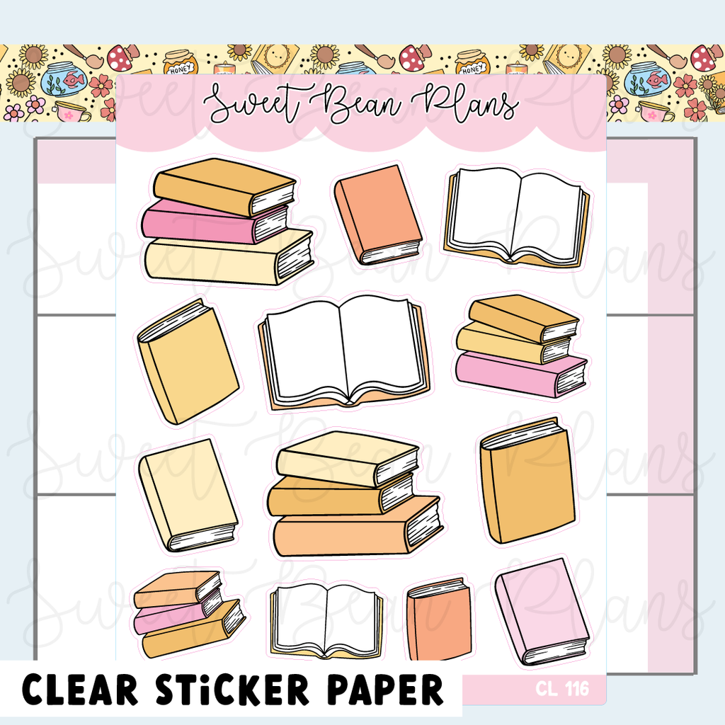 CLEAR April 2026 Bookish Planner Stickers | Cl 116