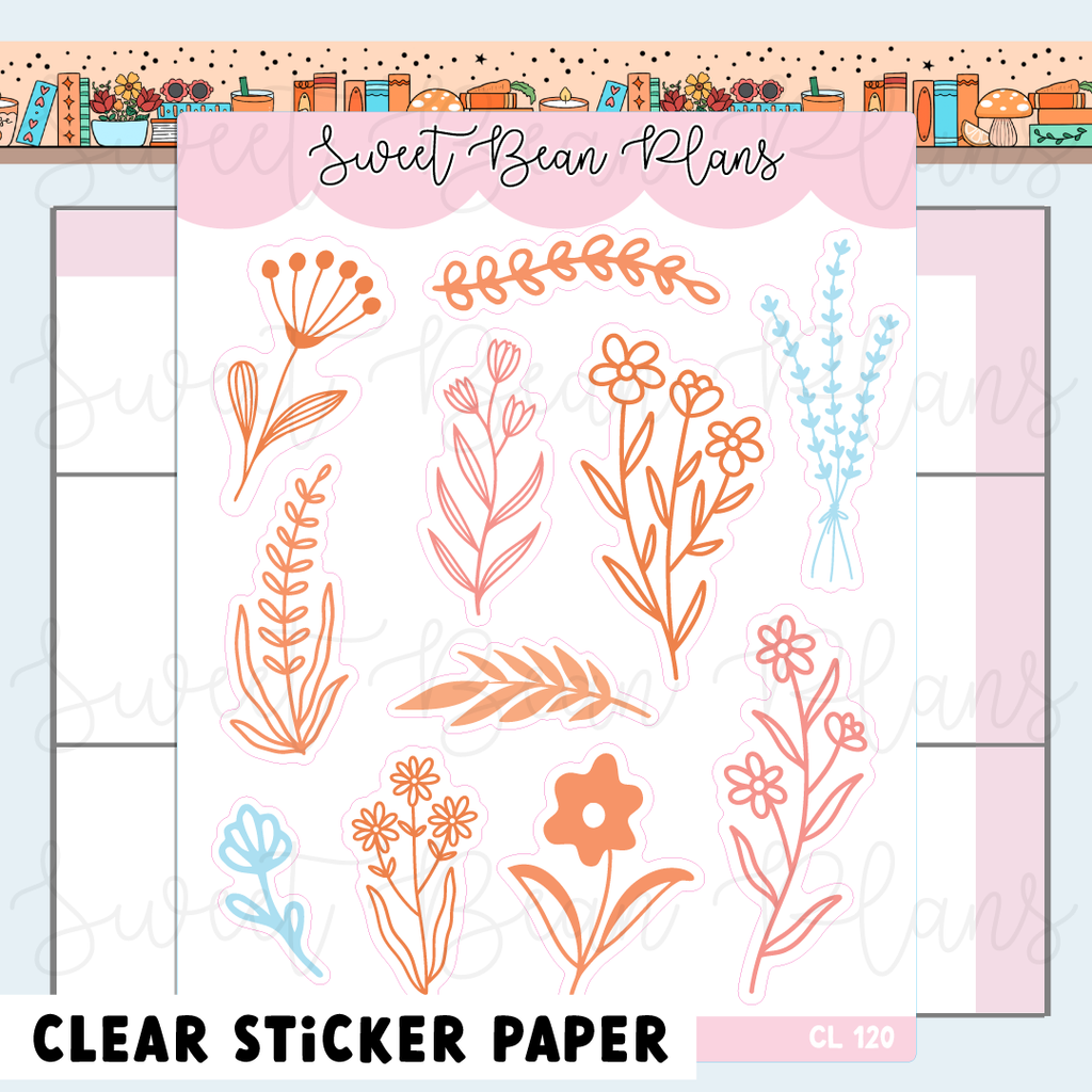 CLEAR May 2026 Floral Planner Stickers | Cl 120