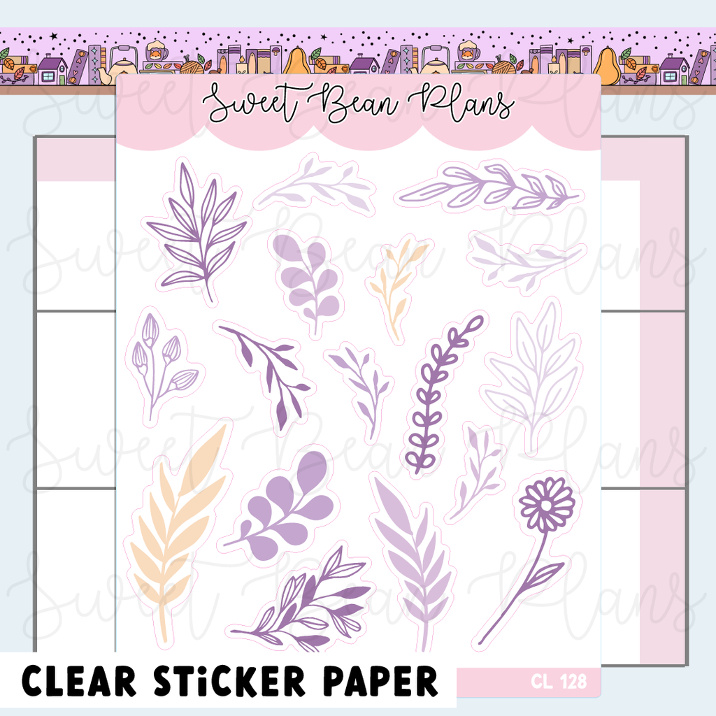 CLEAR September 2026 Floral Planner Stickers | Cl 128