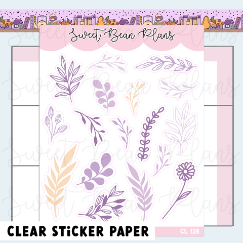CLEAR September 2026 Floral Planner Stickers | Cl 128