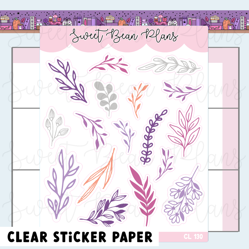 CLEAR October 2026 Floral Planner Stickers | Cl 130