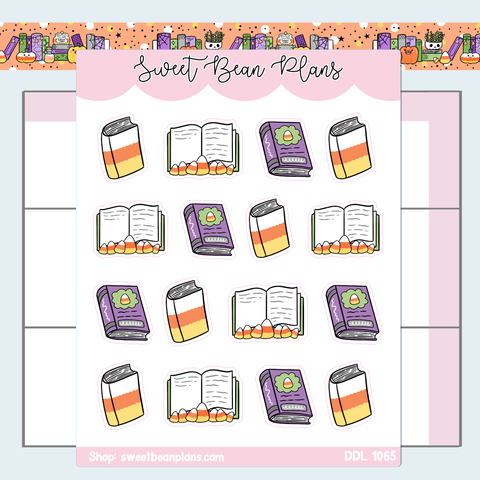 Halloween Candy Books Vinyl Planner Stickers | Ddl 1065