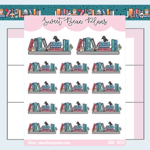 Horror Book Tropes Vinyl Planner Stickers | Ddl 1072