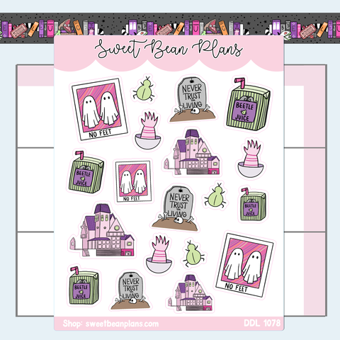 Beetle Doodles Vinyl Planner Stickers | Ddl 1078