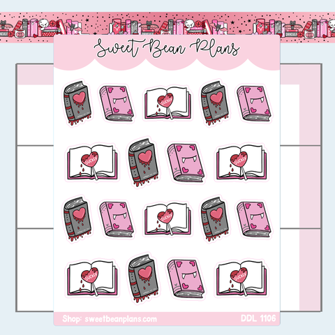 Vampire Books Vinyl Planner Stickers | Ddl 1106