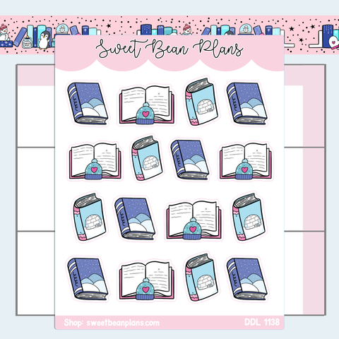 Snowy Books Vinyl Planner Stickers | Ddl 1138