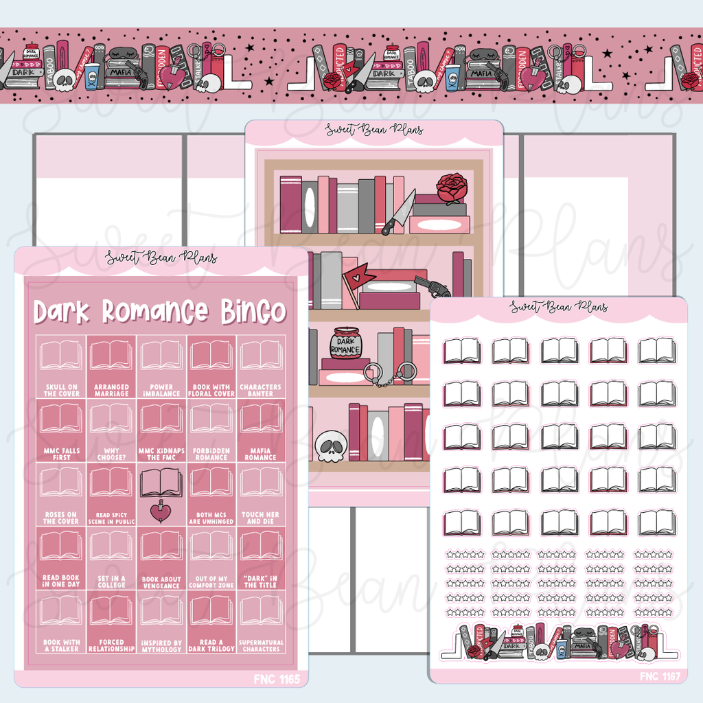 Dark Romance Book Bingo Journaling Sticker Bundle