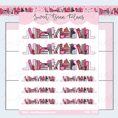 Smut Bookshelf Vinyl Planner Stickers | Ddl 1210