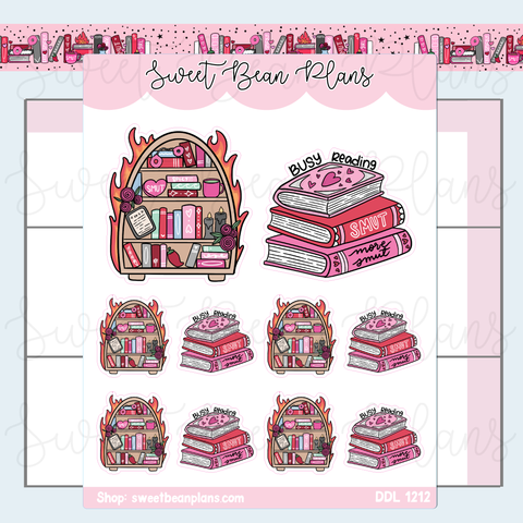 Smut Bookcase Vinyl Planner Stickers | Ddl 1212
