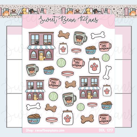 Dog Mom Doodles Vinyl Planner Stickers | Ddl 1217