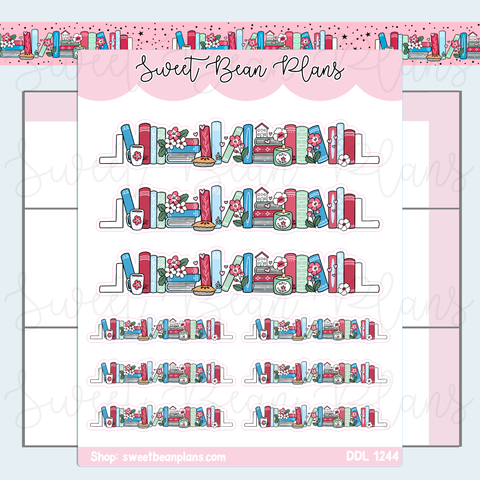 May 2025 Bookshelf Vinyl Planner Stickers | Ddl 1244