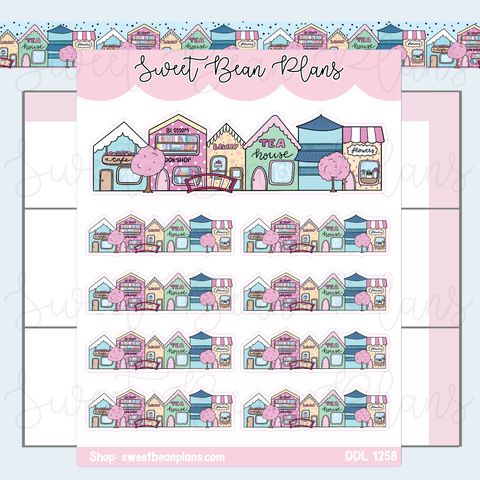 Blossom Town Vinyl Planner Stickers | Ddl 1258