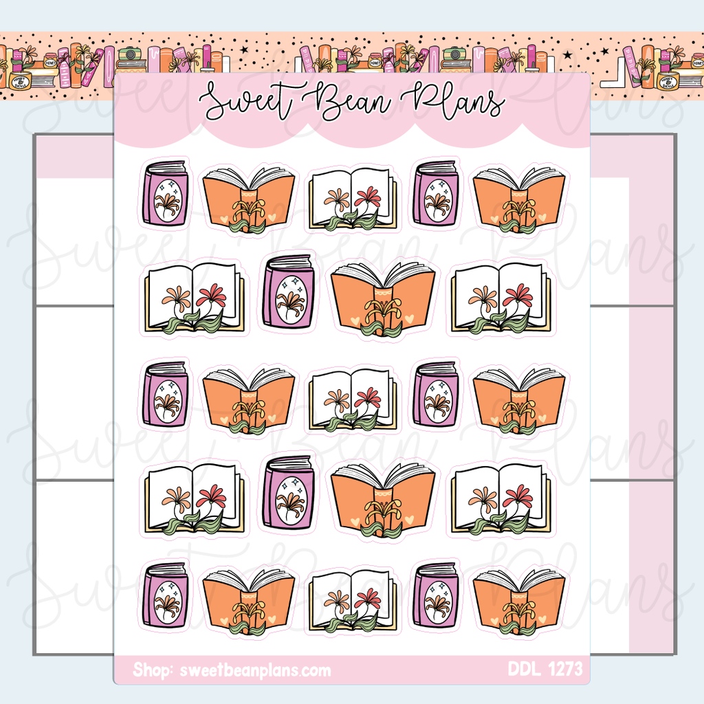 June 2025 Books Vinyl Planner Stickers | Ddl 1273
