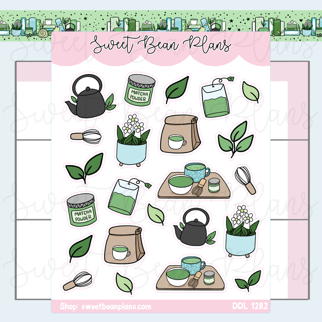 Matcha Supplies Vinyl Planner Stickers | Ddl 1282