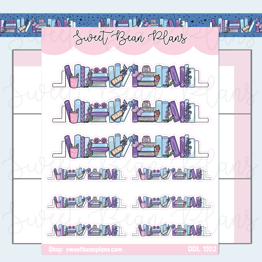 July 2025 Bookshelf Vinyl Planner Stickers | Ddl 1302