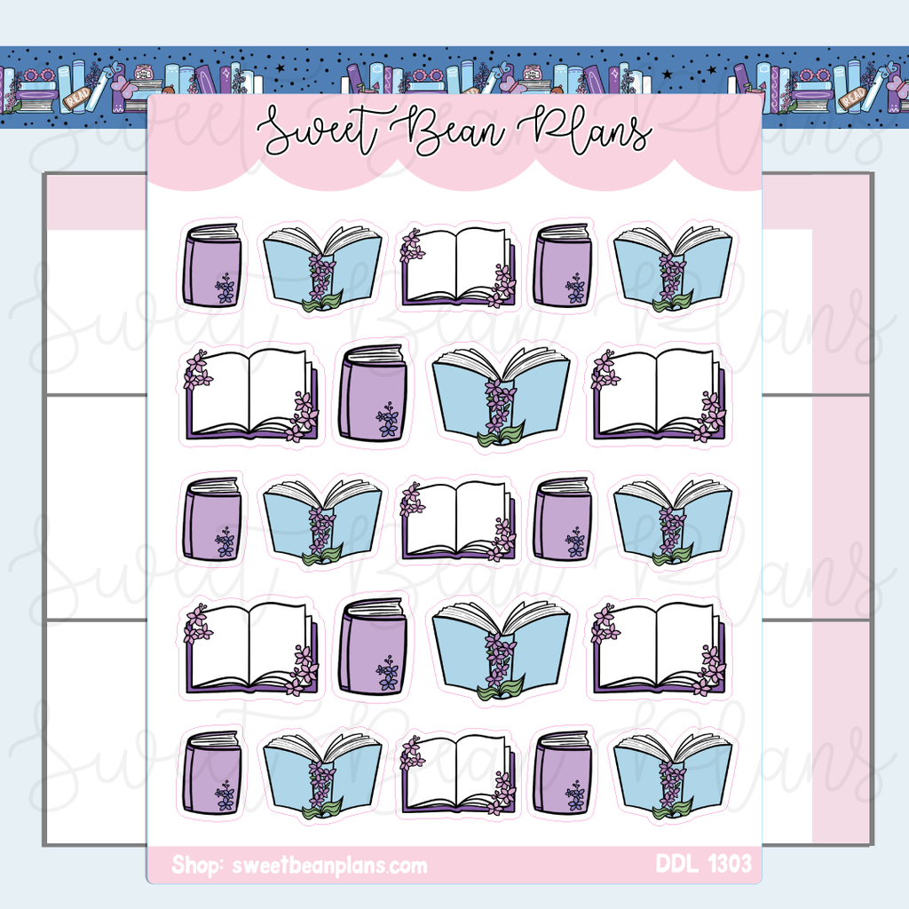 July 2025 Books Vinyl Planner Stickers | Ddl 1303