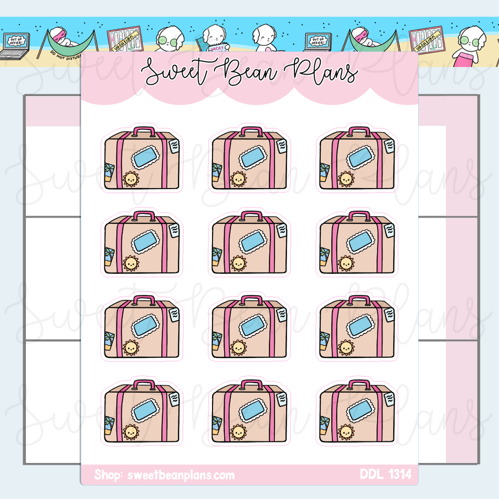 Travel Bags Vinyl Planner Stickers | Ddl 1314