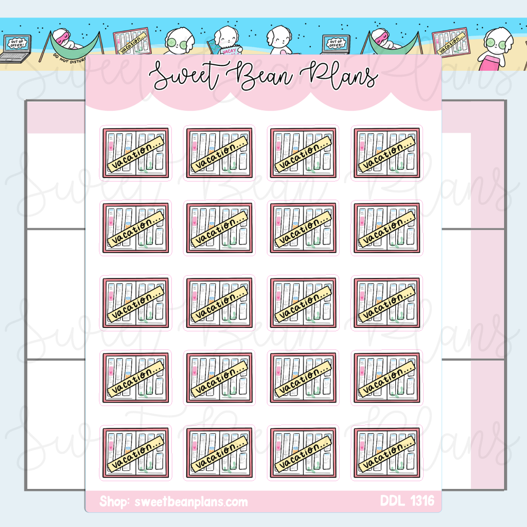 Vacation Planner Vinyl Planner Stickers | Ddl 1316