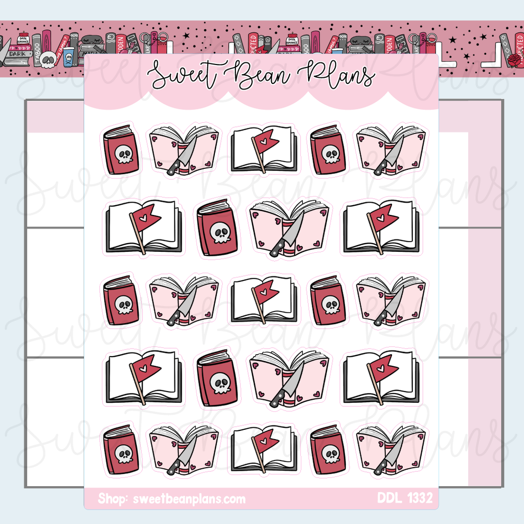 Dark Romance Books Vinyl Planner Stickers | Ddl 1332