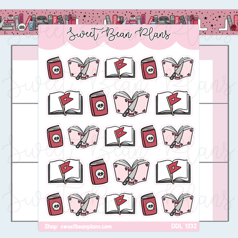 Dark Romance Books Vinyl Planner Stickers | Ddl 1332