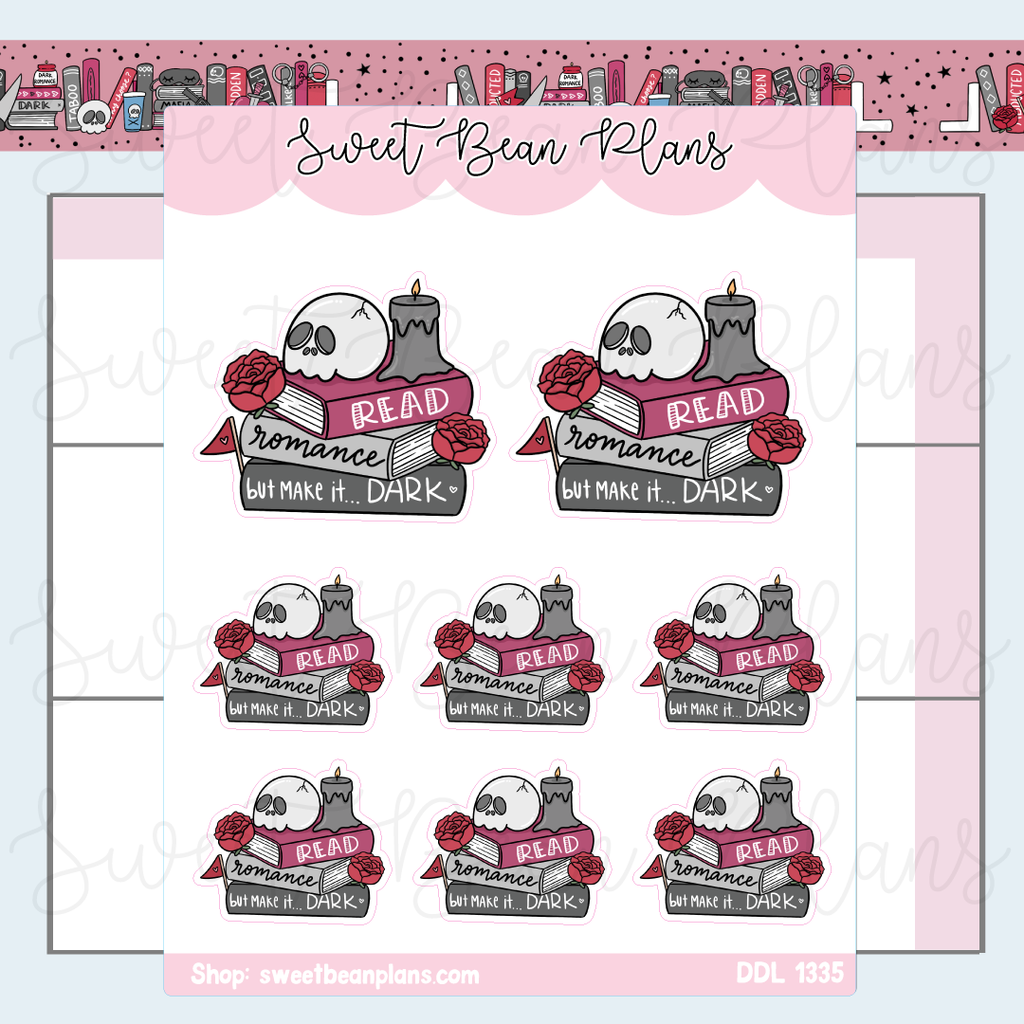 Dark Romance Book Stack Vinyl Planner Stickers | Ddl 1335