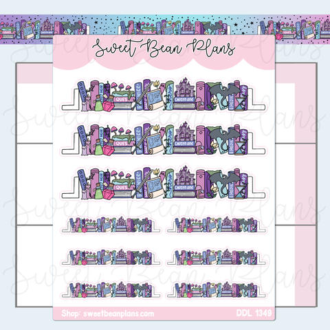 Fantasy Bookshelf 2.0 Vinyl Planner Stickers | Ddl 1349