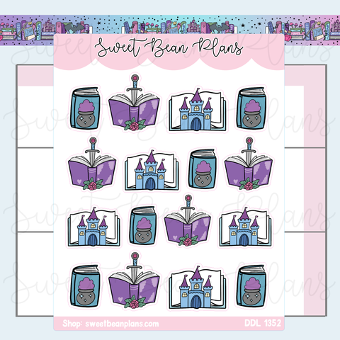 Fantasy Books 2.0 Vinyl Planner Stickers | Ddl 1352