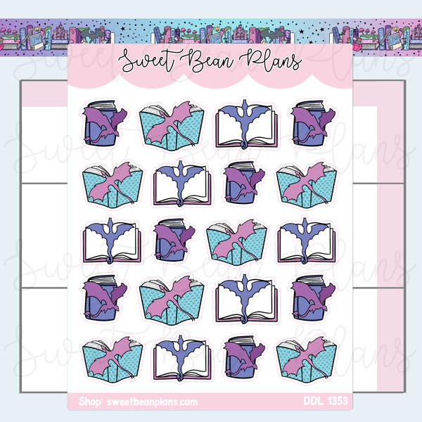 Dragon Books Vinyl Planner Stickers | Ddl 1353 – Sweet Bean Plans