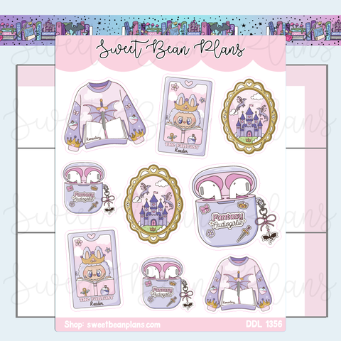 Pastel Fantasy Reader Vinyl Planner Stickers | Ddl 1356