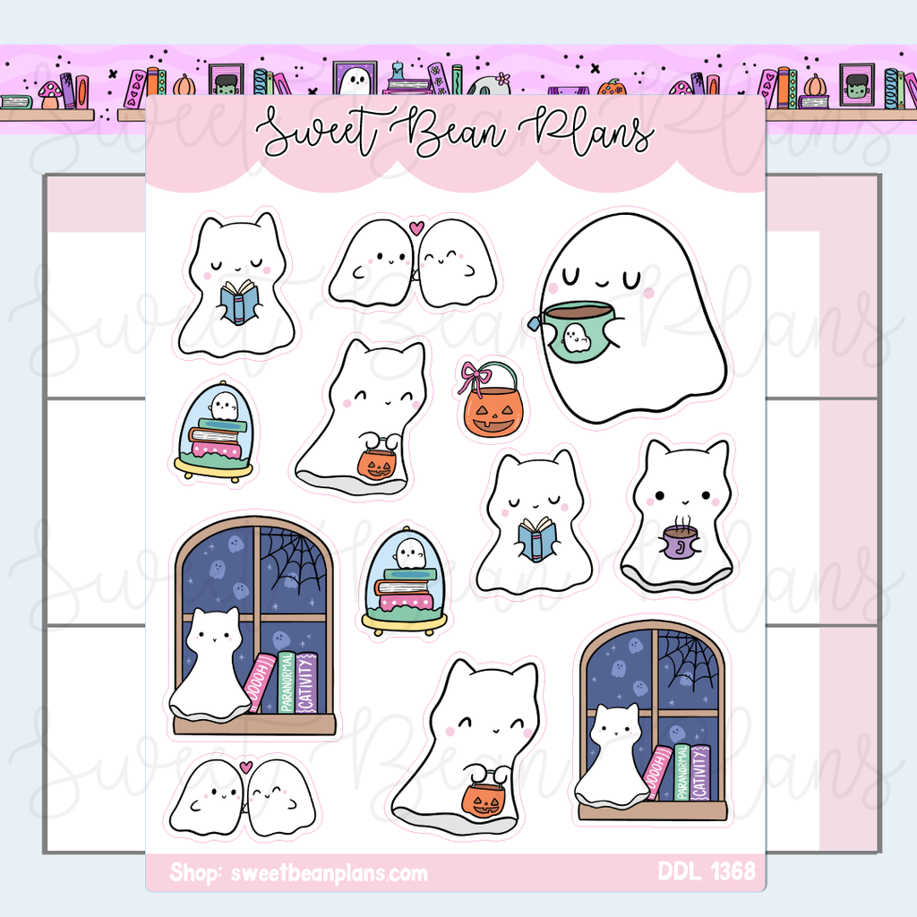 Cute Ghosts Vinyl Planner Stickers | Ddl 1368