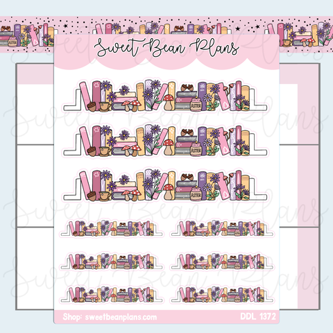 September 2025 Bookshelf Vinyl Planner Stickers | Ddl 1372