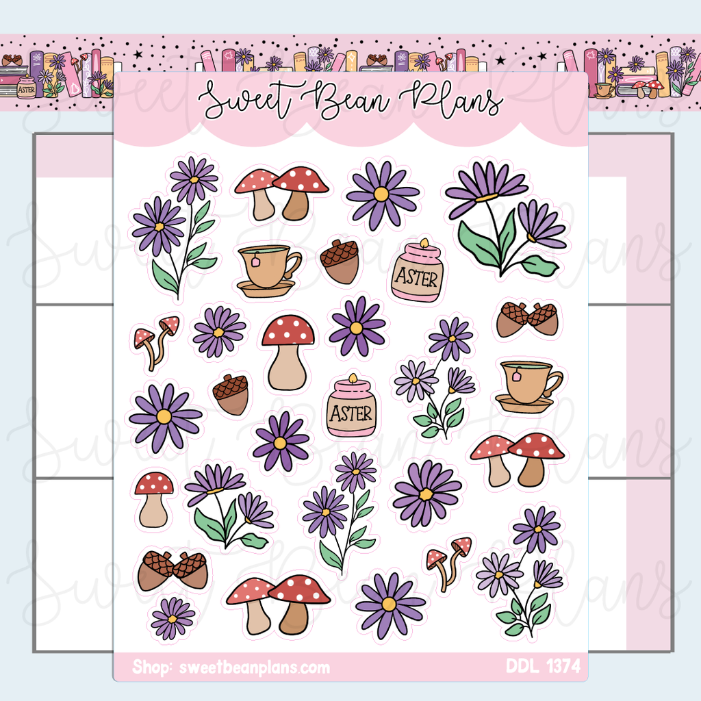 September 2025 Doodles Vinyl Planner Stickers | Ddl 1374