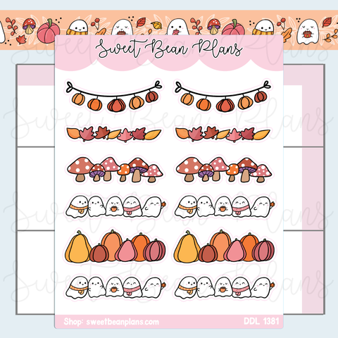 Fall Banners Vinyl Planner Stickers | Ddl 1381