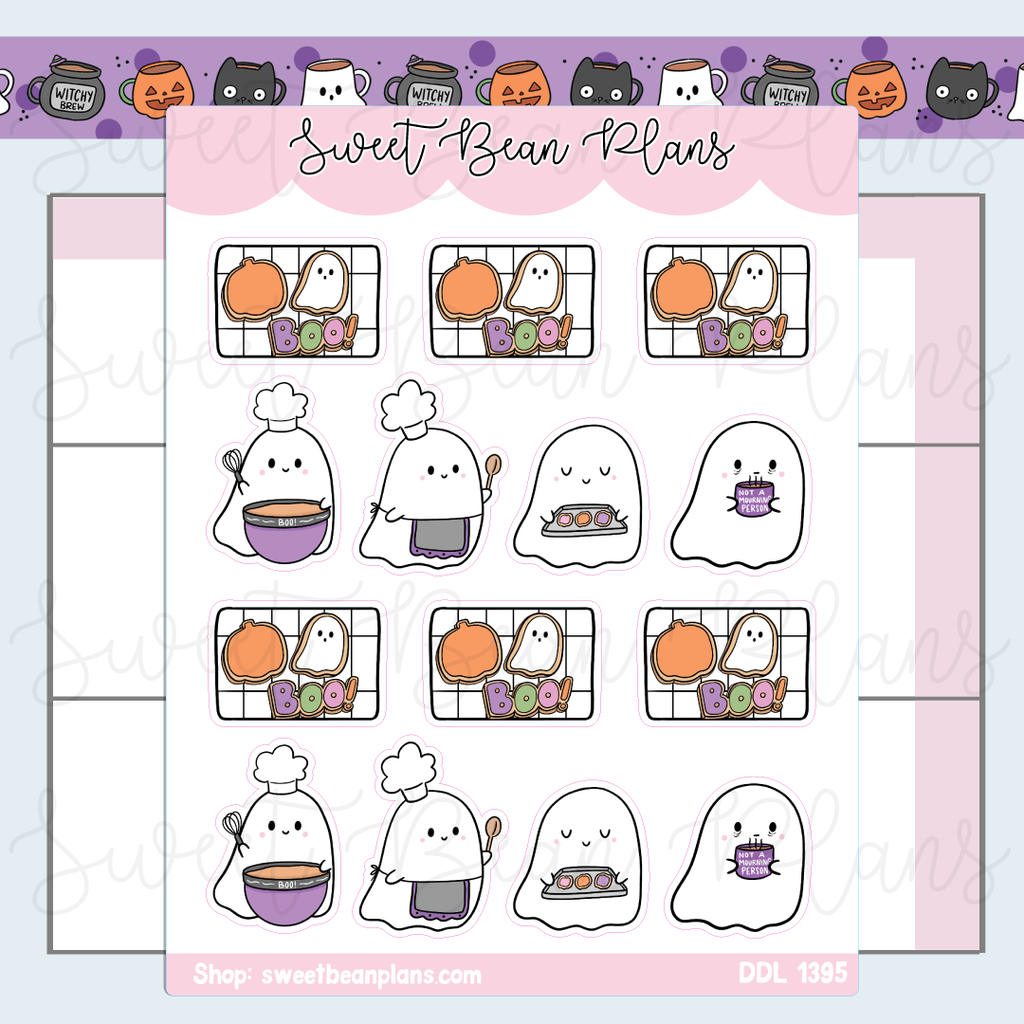 Baking Ghosts Vinyl Planner Stickers | Ddl 1395