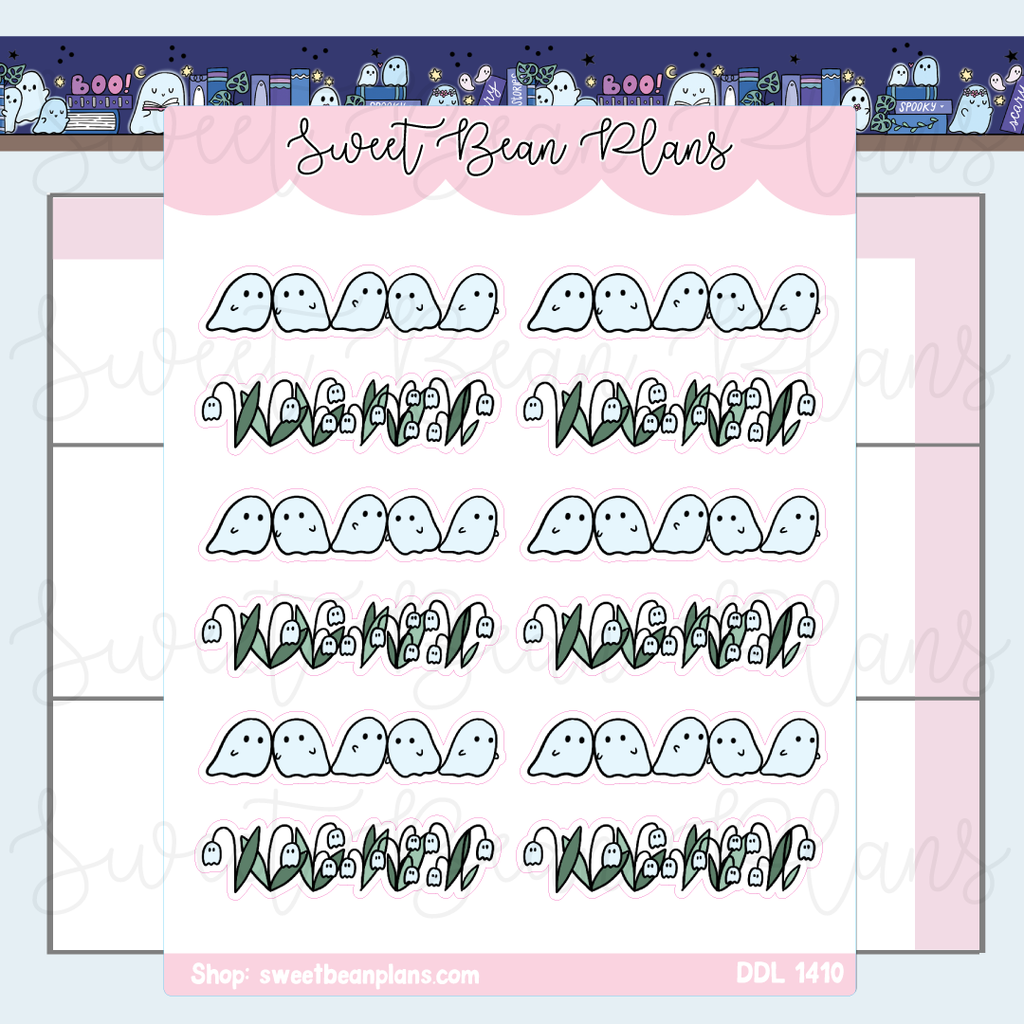 Ghost Banners Vinyl Planner Stickers | Ddl 1410