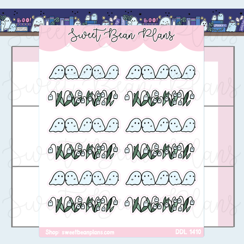 Ghost Banners Vinyl Planner Stickers | Ddl 1410