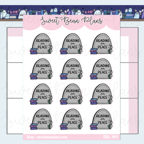 Reading In Peace Vinyl Planner Stickers | Ddl 1411