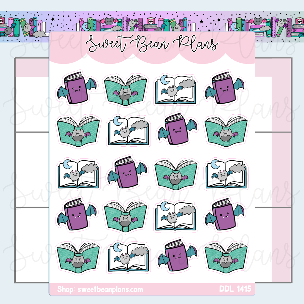 Batty Books Vinyl Planner Stickers | Ddl 1415