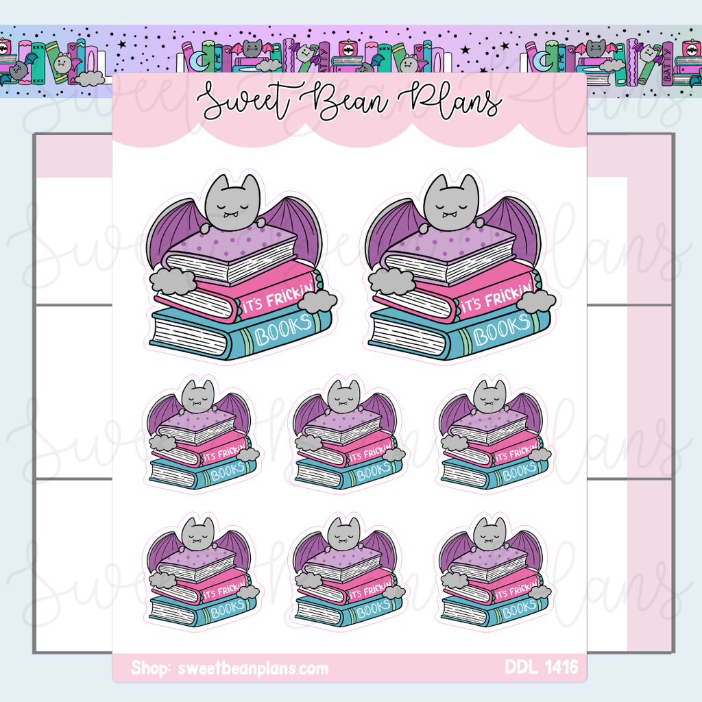 Frickin' Books Vinyl Planner Stickers | Ddl 1416