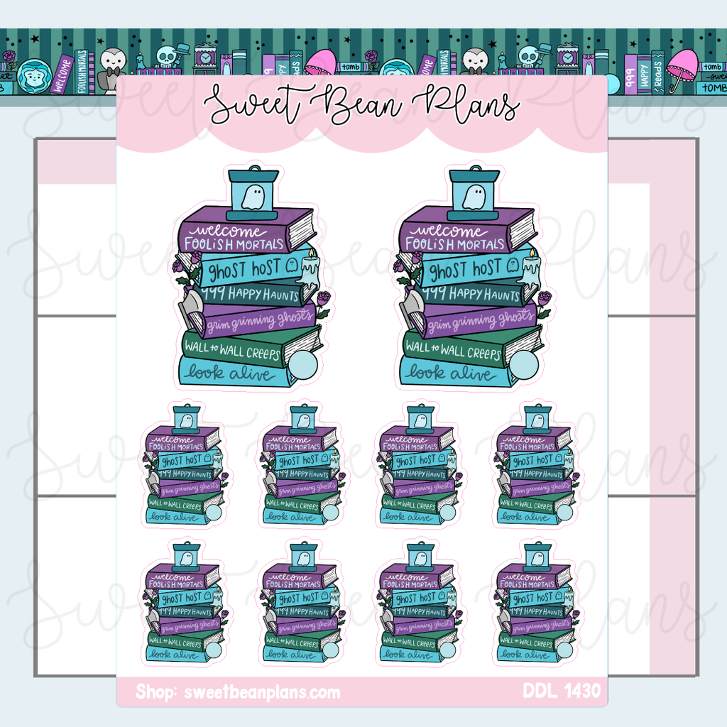 Foolish Book Stack Vinyl Planner Stickers | Ddl 1430