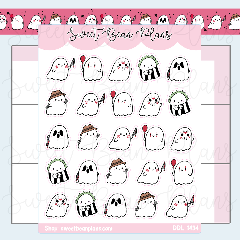 Killer Ghosts Vinyl Planner Stickers | Ddl 1434